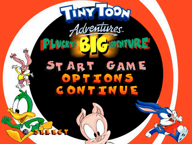 Tiny Toon Adventures - Plucky's Big Adventure — écran titre
