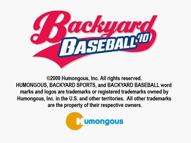 Backyard Baseball '10 — écran titre