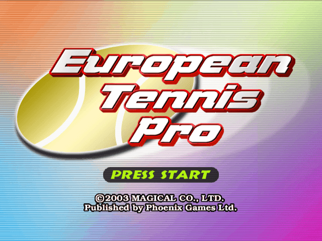 European Tennis Pro — écran titre