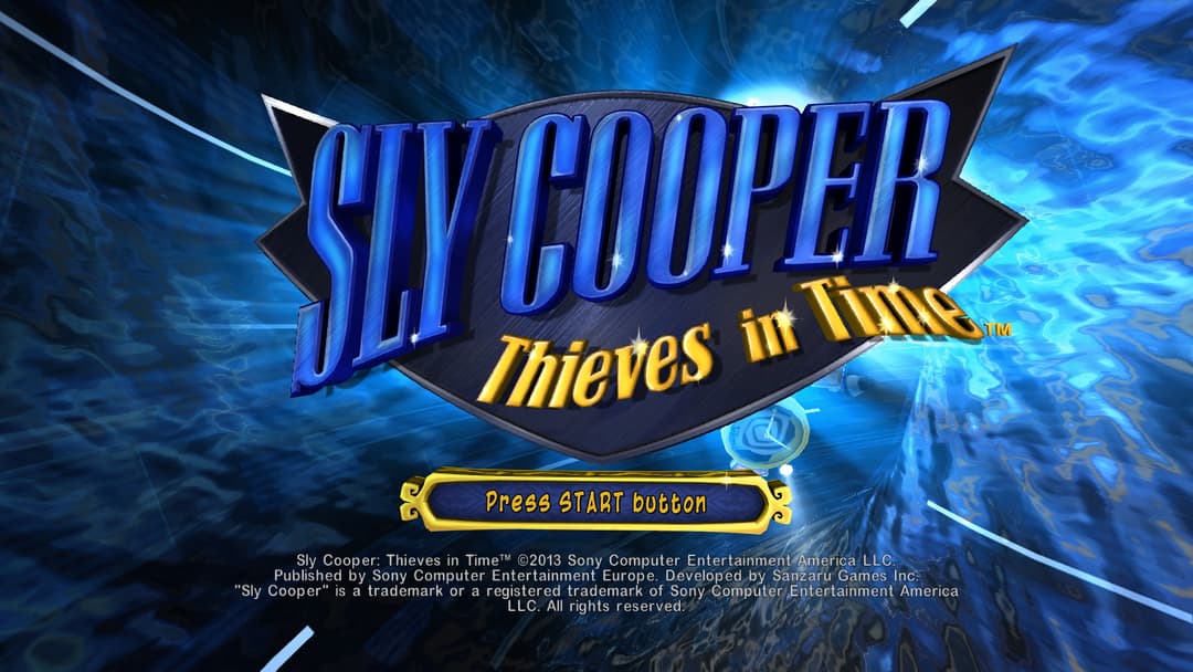 Sly Cooper - Thieves in Time — écran titre