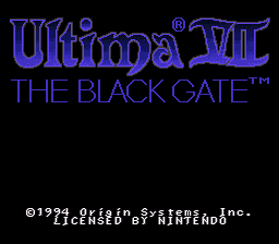 Ultima 7 - The Black Gate — écran titre