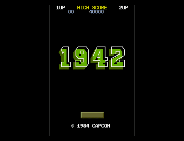 1942 (Arcade) — écran titre