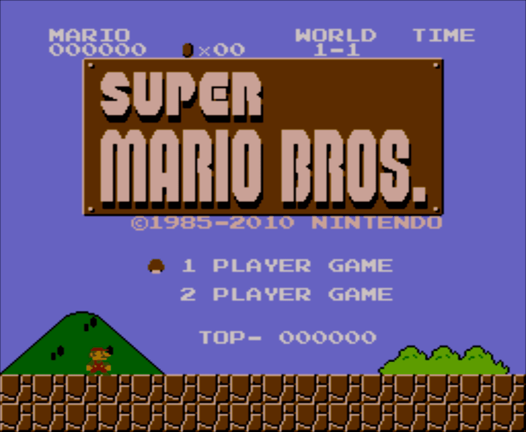 25th Anniversary SUPER MARIO BROS (NES) — écran titre