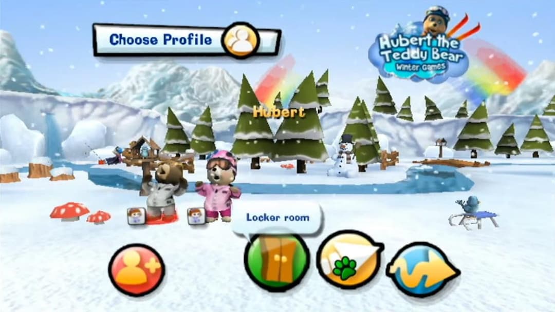 Hubert The Teddy Bear - Winter Games — écran titre