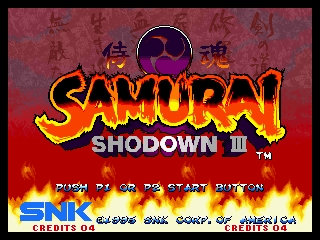 Samurai Shodown 3 (NG) — écran titre
