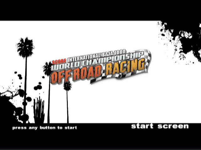 Score International Baja 1000 World Championship Off Road Racing — écran titre