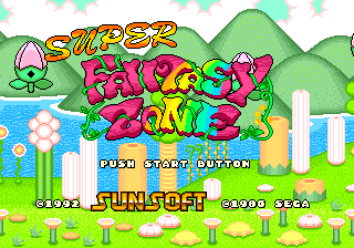 Super Fantasy Zone (SMD) — écran titre