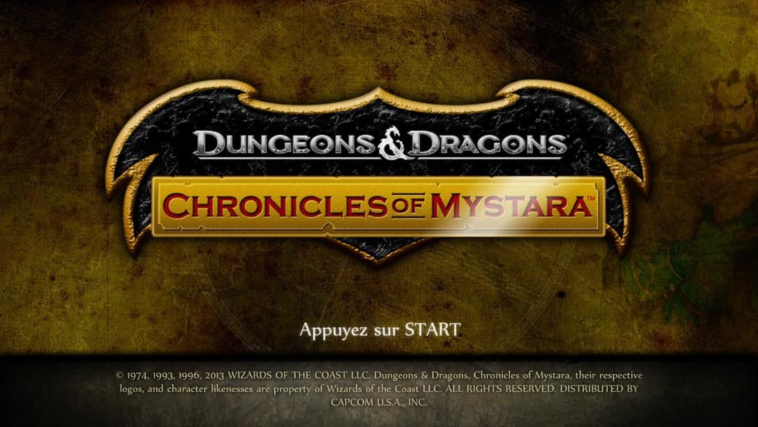 Dungeons And Dragons - Chronicles Of Mystara — écran titre