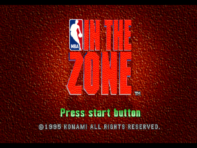 Nba In The Zone — écran titre