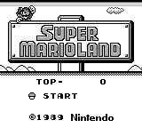 Super Mario Land — écran titre