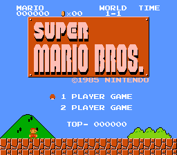 Super Mario Bros. — écran titre
