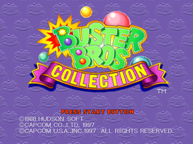 Super Pang Collection — écran titre