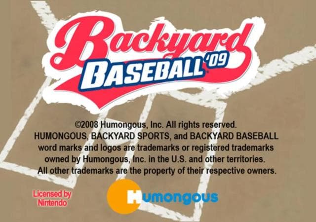 Backyard Baseball '09 — écran titre